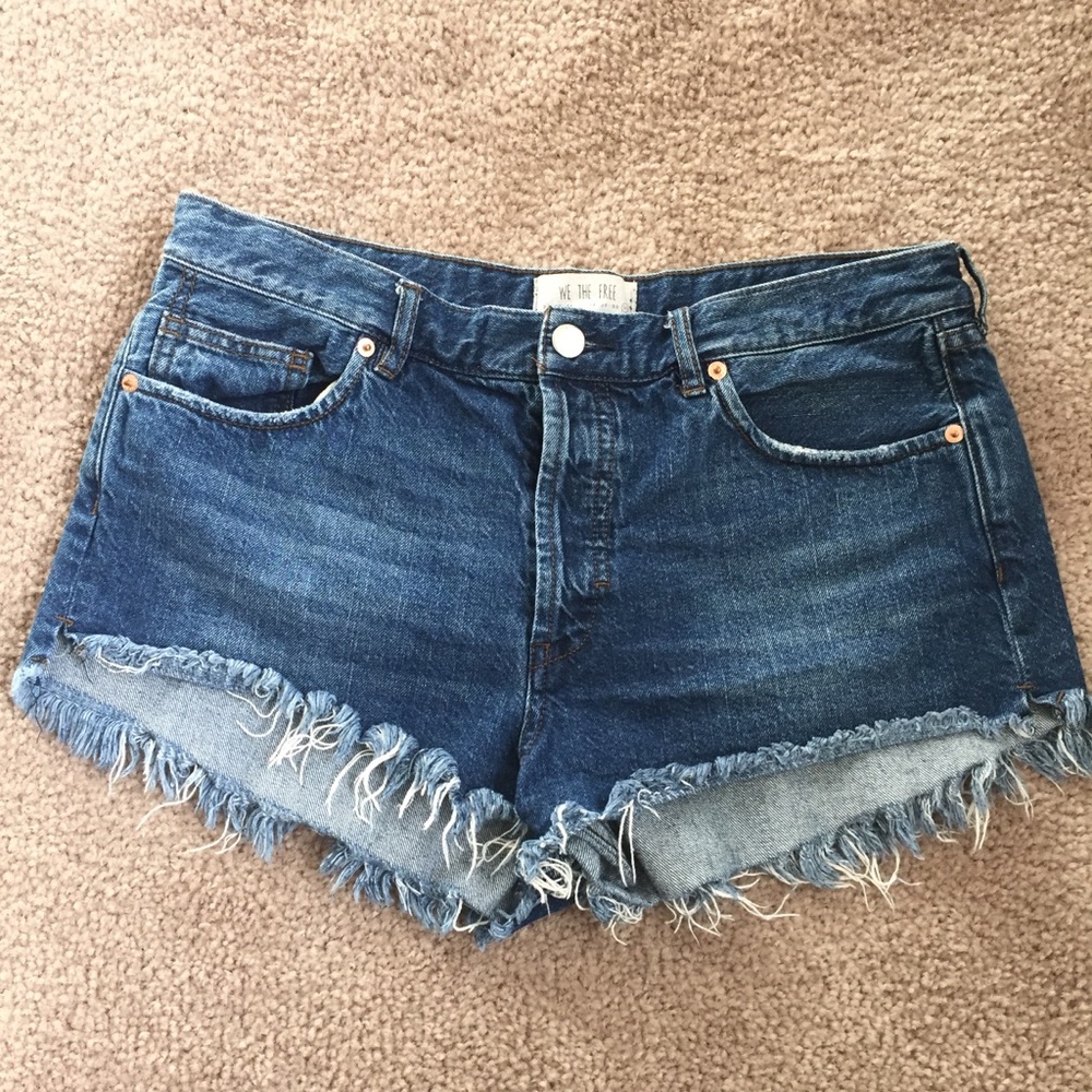 We the free denim cut off shorts free people